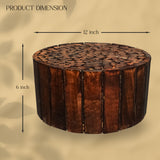 Handcrafted Wooden Round Stool Wooden Log