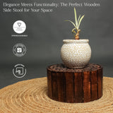 Handcrafted Wooden Round Stool Wooden Log