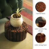 Handcrafted Wooden Round Stool Wooden Log