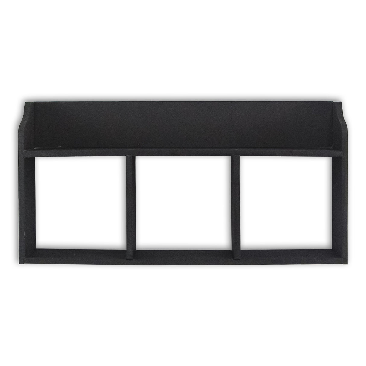 DIY Wooden Floating Shelf with Compartments (Black)