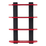 Modern Wooden Ladder Shape 4 Tier Wall Shelf