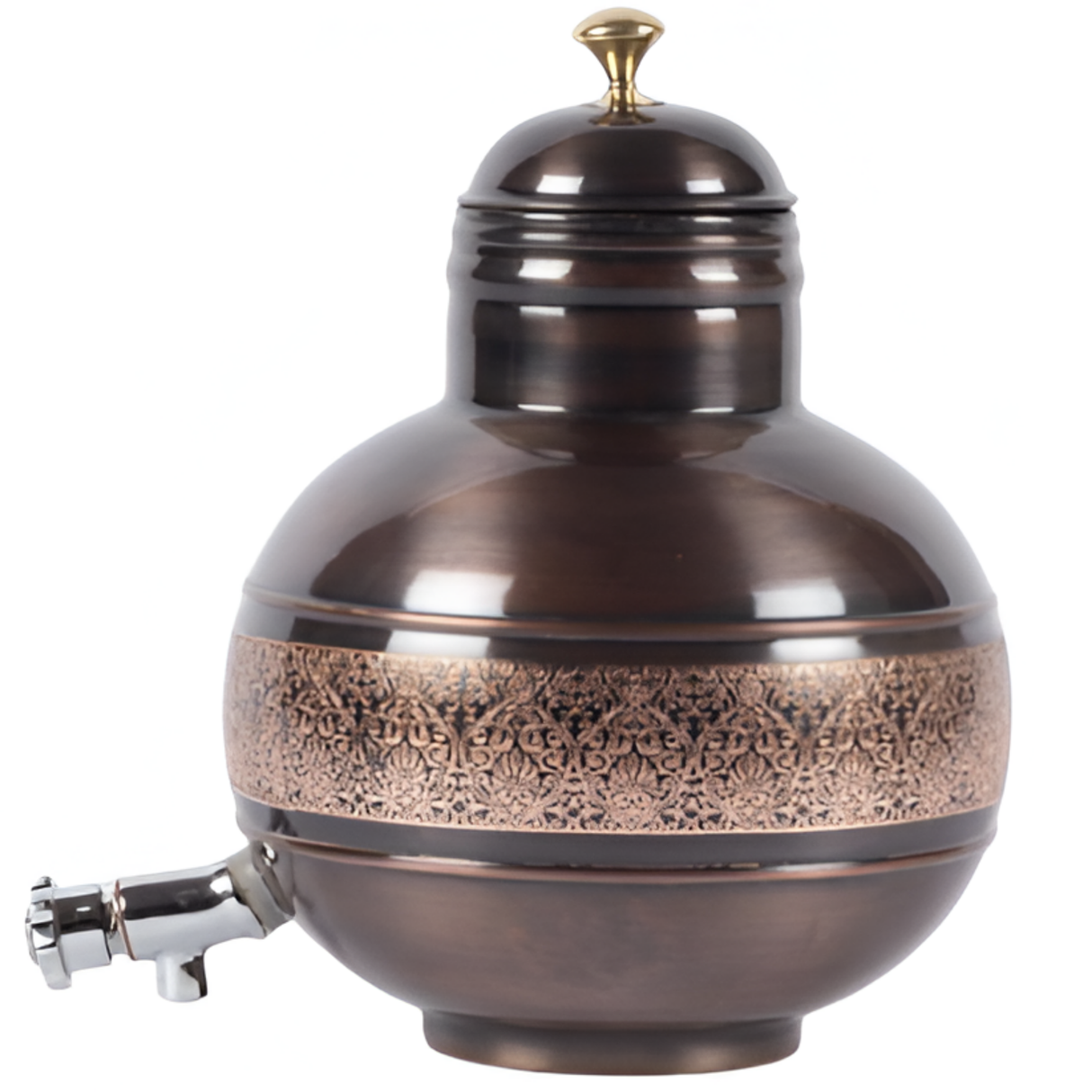 Antique Royal Black Round Copper Water Dispenser