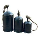 Rustic Metal Decorative Cowbell Set of 3