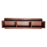 Modern Wooden Floating Wall Shelf with 3 Compartments