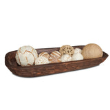 Wooden Dough Bowl Combo with Decorative Balls for Kitchen and Home Décor