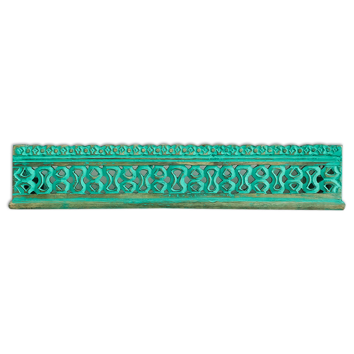 Handcrafted Wooden Wall Shelf with Intricate Carvings