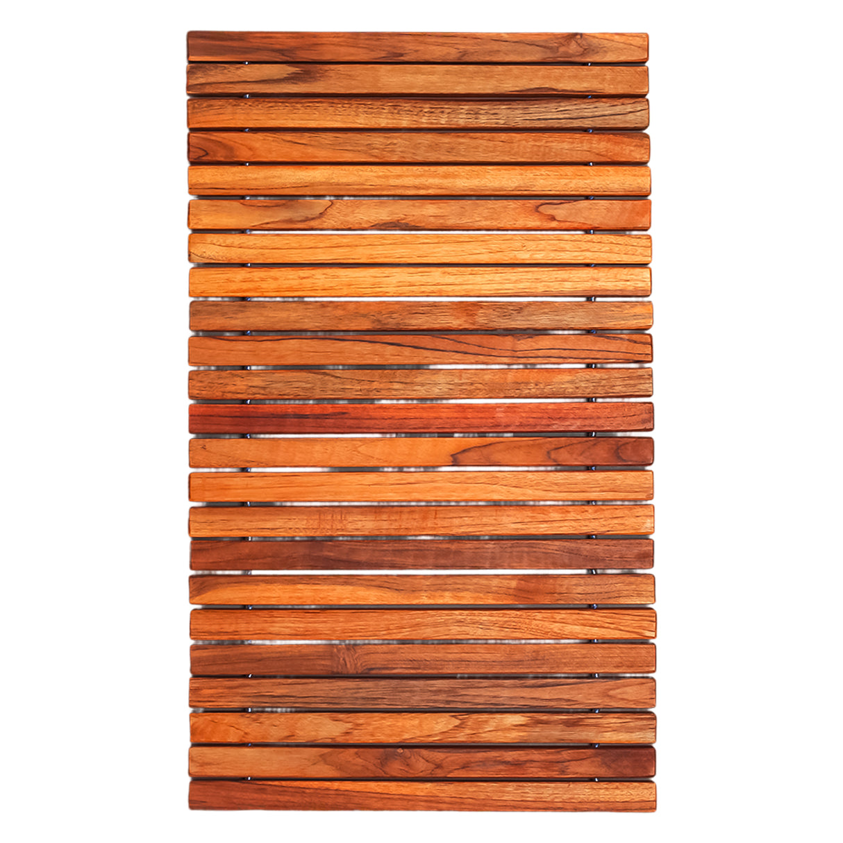 Foldable Teak Shower and Bath String Mat - (33" x 20")