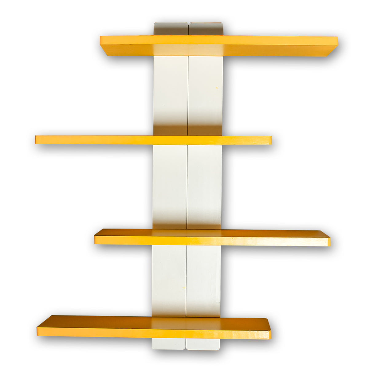 Modern Wooden Floating DIY Wall Shelf (Yellow)