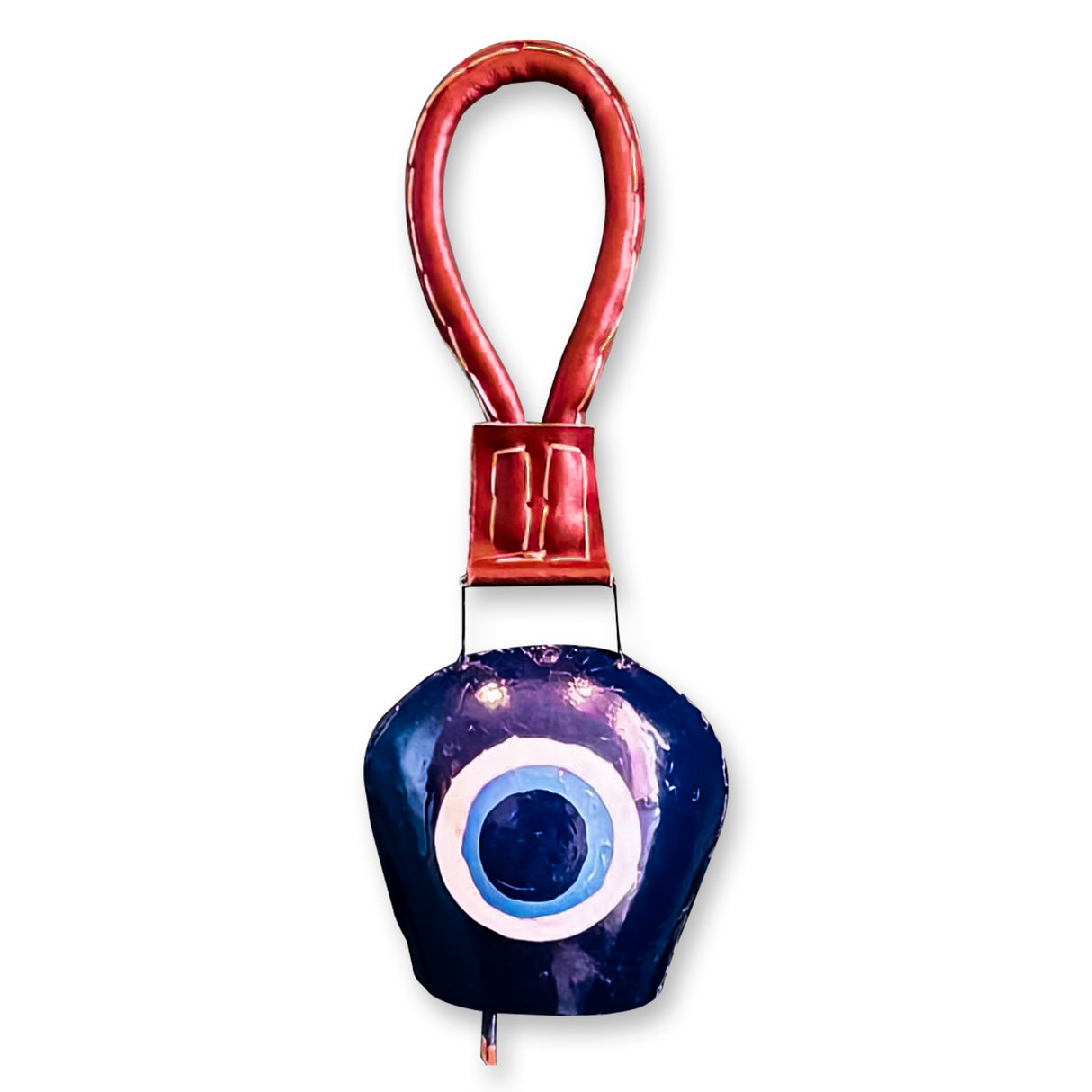 Evil Eye Cow Bell- Leather Rope