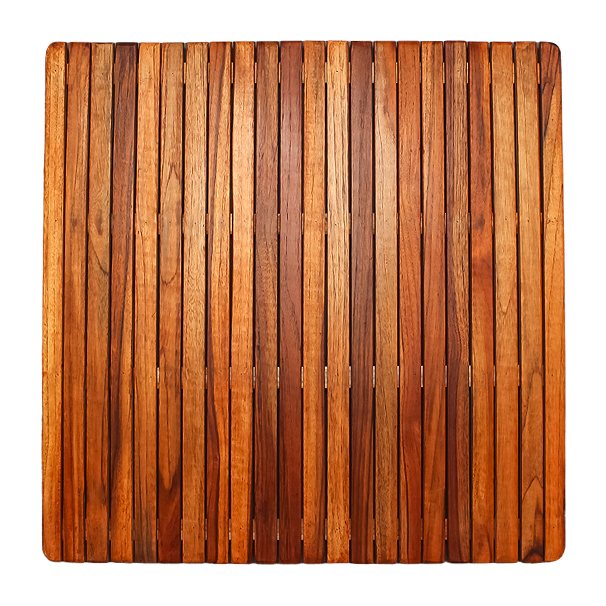 Premium Teak Shower Non Folding Mat with Oil Finish(24" x 24")