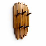 Modern Wall-Mounted Wooden Coat Rack – Stylish Organizer for Coats, Bags, Scarves & Keys | Space-Saving Entryway Décor