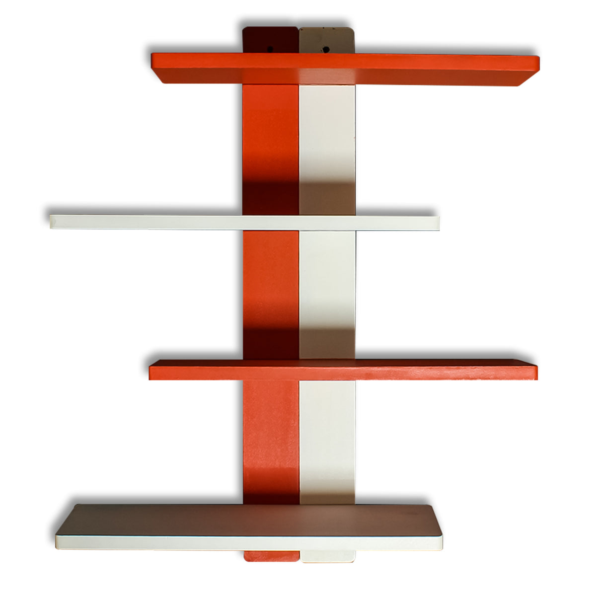 Modern Wooden Floating DIY Wall Shelf (Orange)