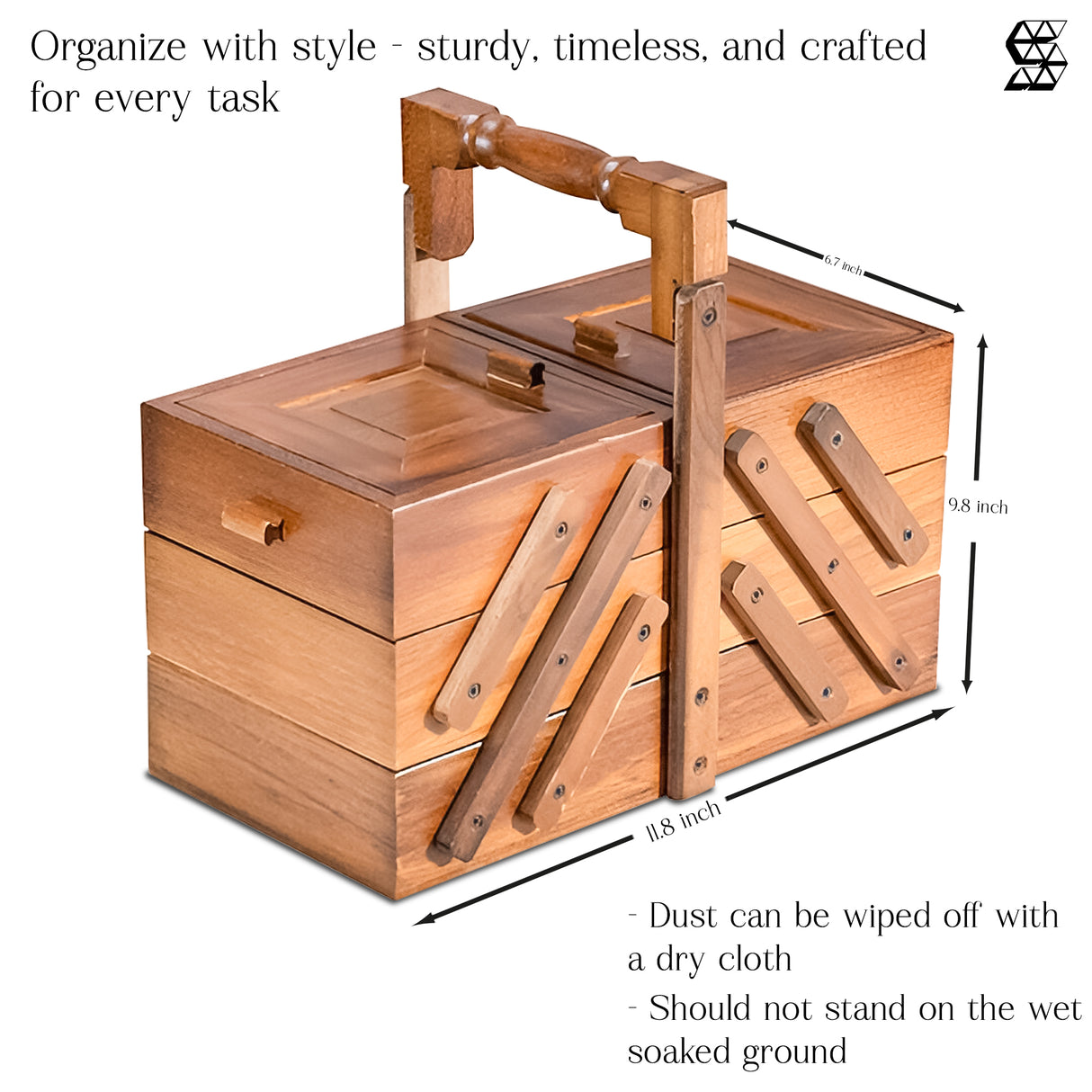 Premium Wooden Toolbox Organizer - Durable, Stylish & Multi-Compartment Storage Solution