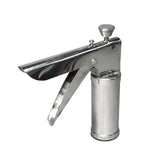 Stainless Steel Kitchen Press for Noodles, Murukku, Namkeen, and Snacks- Manual Sancha Sev Chakli Gathiya Sevaiya Maker- Silver Kitchen Tool
