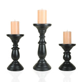 Wooden Handcrafted Candle Holders (Set of 3)