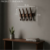 Wooden Wall Mounted Coat Rack – Modern Space Saving Wall Hook Rack for Entryway, Bedroom & Bathroom – Durable Natural Wood Jacket, Hat, Bag & Towel Organizer – Decorative Wall Hanger