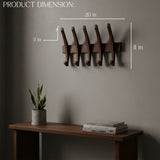 Wooden Wall Mounted Coat Rack – Modern Space Saving Wall Hook Rack for Entryway, Bedroom & Bathroom – Durable Natural Wood Jacket, Hat, Bag & Towel Organizer – Decorative Wall Hanger