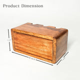 Wooden Cable Management Box with Drawer – Floating Wall Mount Storage Shelf, Cord Organizer, Wooden Cord Box for Wires, Chargers, Gadgets – Wood Cable Hider for Home & Office