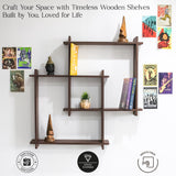 Wooden Square  Floating  Wall Shelf (Brown)