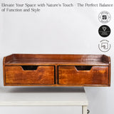 Rustic Floating  Dual Drawers (Brown)