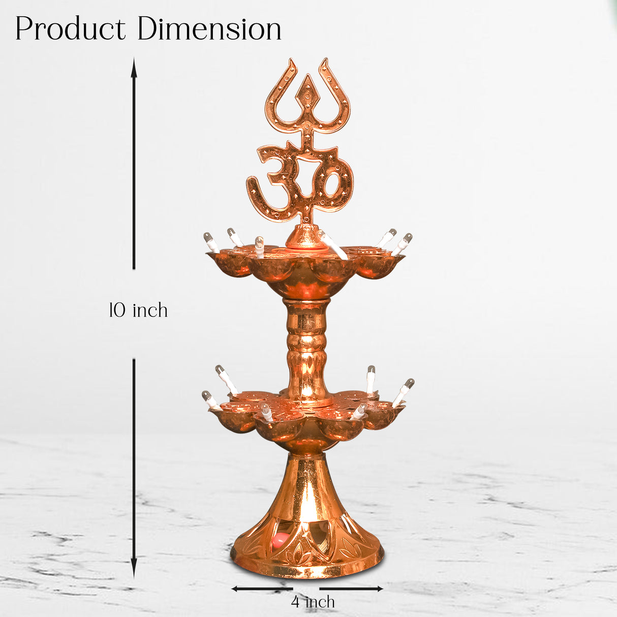 Electric Diya Pooja LED Light For Mandir Home Decor (Pack of 2)