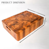 Salebrate Premium Teak End Grain Cutting Board – Extra Thick Butcher