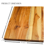 Teak Wood Cutting Board – Groove-Free, Edge Grain Kitchen Prep & Serving Board