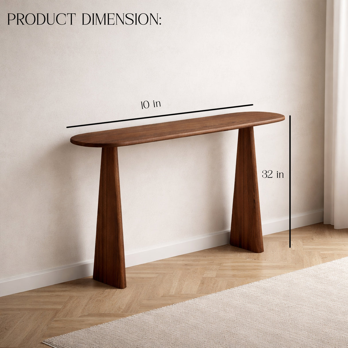 Wooden Console Table for Entryway for Small Spaces, Modern Home Decor Furniture