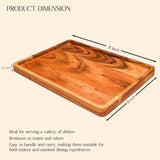 Acacia Wood Serving Platter - Charcuterie & Cheese Platter for Entertaining