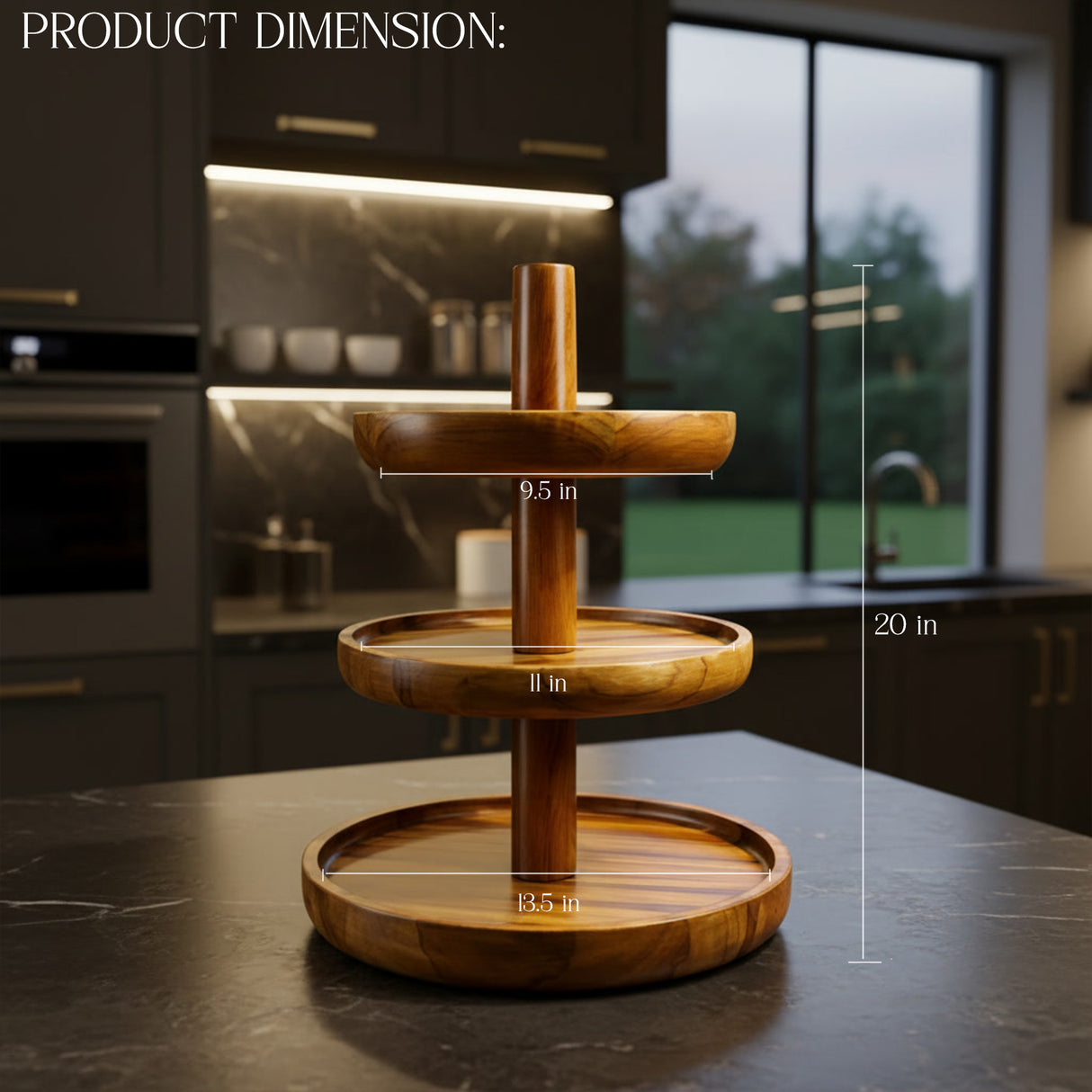 DIY 3 Tier Wooden Serving Stand – Rustic Dessert Tower for Cakes, Snacks & Fruits – Handmade Serving Tray for Parties & Home Decor