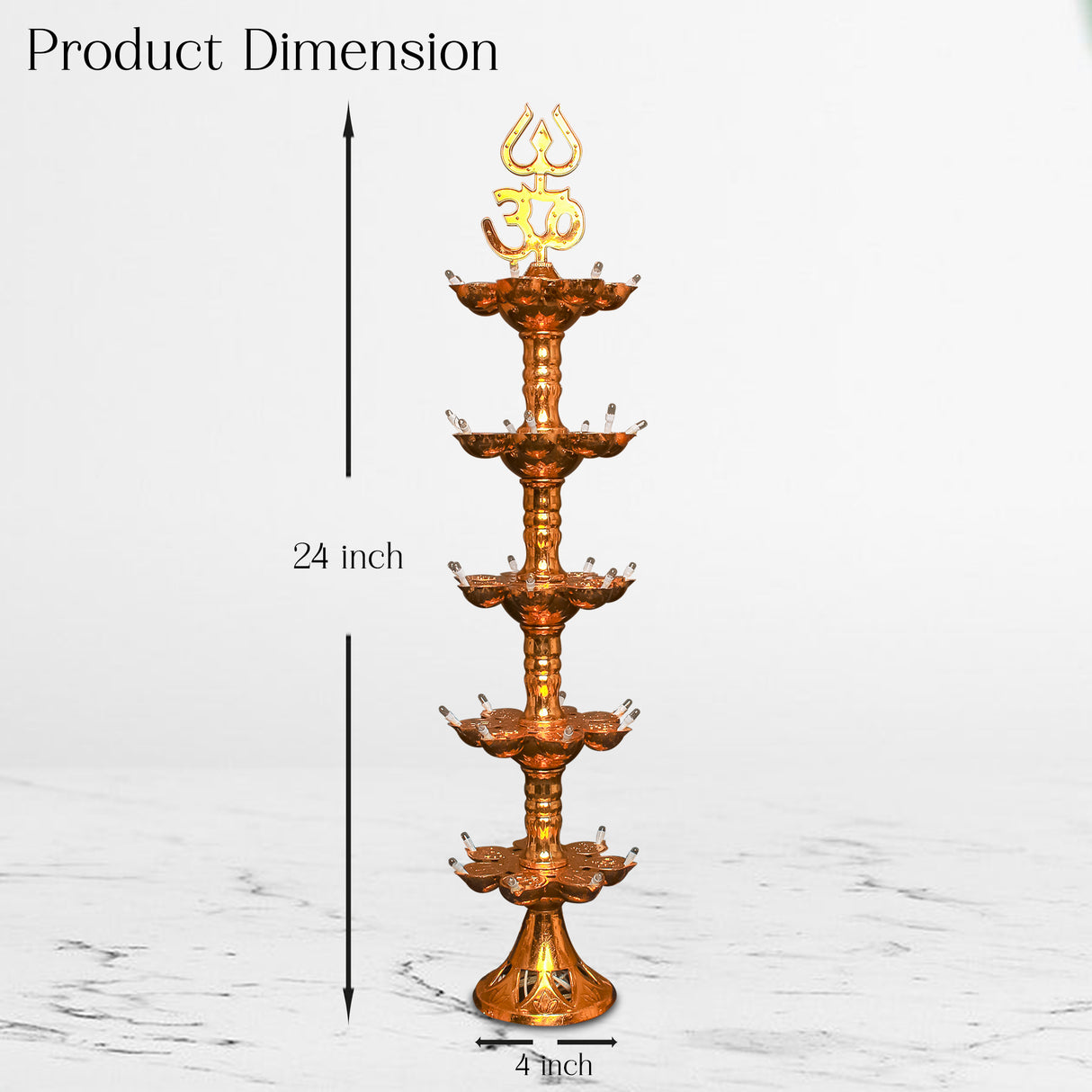 Electric Diya Pooja LED Light For Mandir Home Decor (Pack of 2)