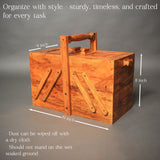 Premium Wooden Toolbox Organizer - Durable, Stylish & Multi-Compartment Storage Solution