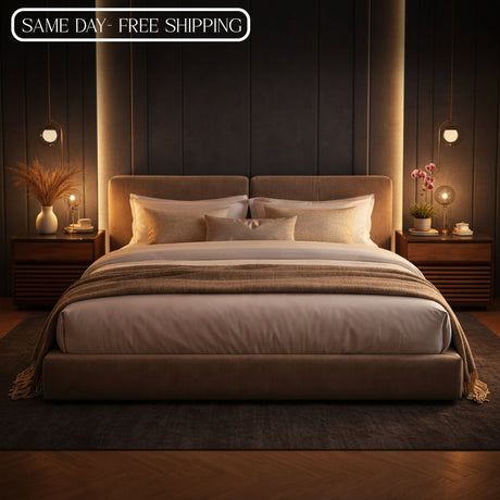 Modern Solid Wood Bedside Table with Drawer | Minimalist Nightstand for Bedroom & Living Space