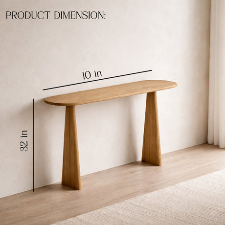 Wooden Console Table for Entryway – Scandinavian Minimalist Hallway Table, Slim Sofa Table for Living Room, Narrow Entry Table for Small Spaces, Modern Home Decor Furniture