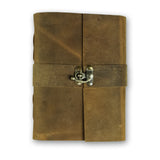 Brown Leather Journal with Top Lock