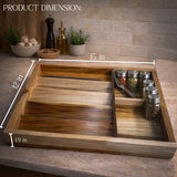 Premium Solid Wood Kitchen Drawer Organizer with Spice Jar & Cutlery Compartments – Handcrafted Modular Storage Tray for Neat & Elegant Kitchens