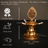 Golden Electric Diya Lamp