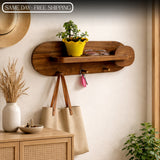Wall Mounted Entryway Organizer – Key Holder with Shelf, Mail Organizer & Coat Rack for Keys, Letters & Home Storage