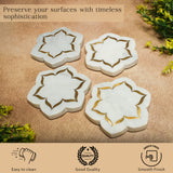 Stylish White Marble Coasters