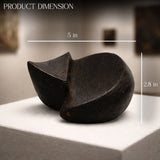 Modern Black Cat Sculpture for Home Decor | Minimalist Ceramic Cat Figurine | Lucky Cat Showpiece for Living Room, Office & Gifting