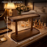 2-Tier Wooden Makeup Organizer for Vanity – Cosmetic, Skincare & Perfume Countertop Storage