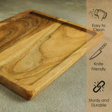 Serving Platter with Handle – Rustic & Durable Tray for Cheese, Snacks, & Appetizers