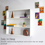 Wooden 3 Tier DIY Floating Wall Shelf Modern Rack Design