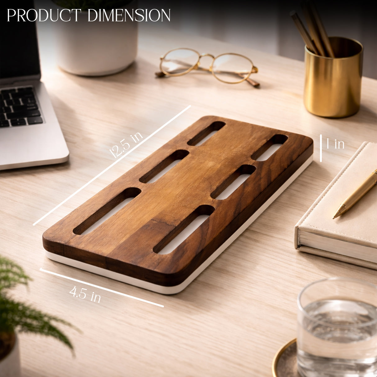Solid Wood Business Card Holder Stand – Premium Wooden Visiting Card Display for Office Desk, Reception Counter, Clinic & Corporate Workspace Decor