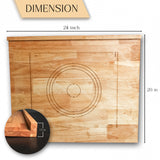 Reversible Wooden Pastry Board with Engraved Ruler – Baking Essential