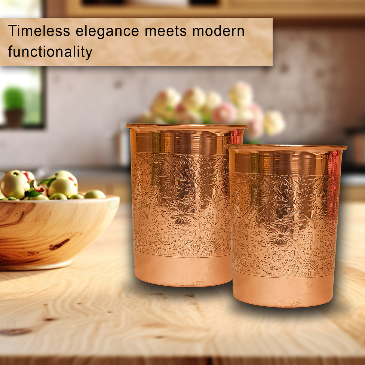 Premium Copper Glass Set