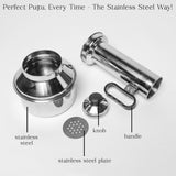 𝗦𝗮𝗹𝗲𝗯𝗲𝗿𝗮𝘁𝗲 Stainless Steel Puttu Maker – Traditional Puttu Kudam – Ideal for Soft, Fluffy Puttu Rice Cakes
