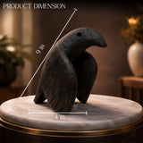 Handcrafted Raven Sculpture – Modern Abstract Black Bird Statue for Home Decor, Minimalist Tabletop Art Accent
