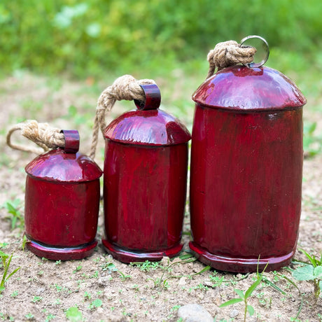 Rustic Metal Decorative Cowbell Set of 3