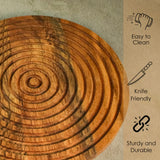 Round Wooden Platter – Elegant Acacia Serving Tray for Housewarming